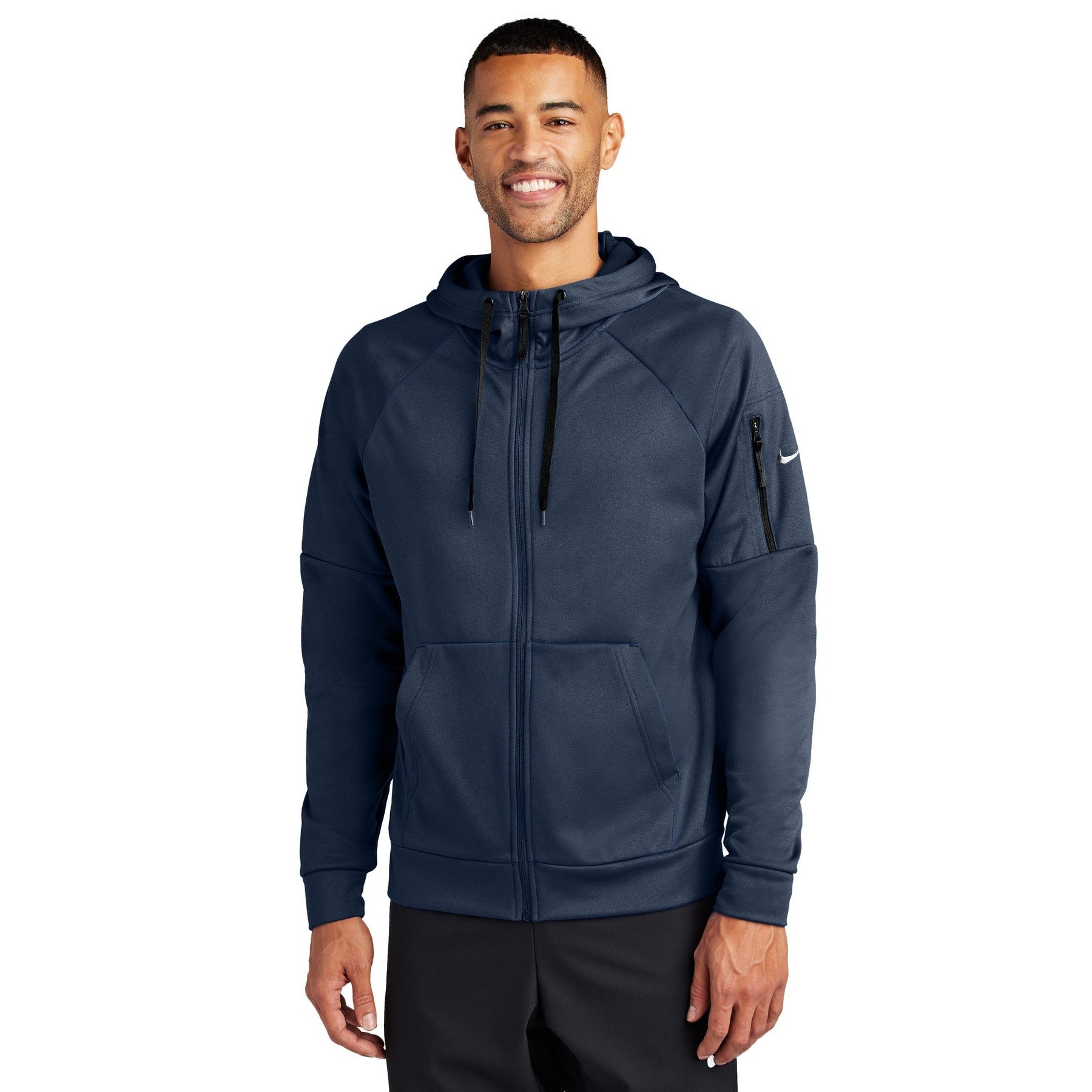 Nike-Nike Therma-FIT Pocket Full-Zip Fleece Hoodie NKFD9859-MedTech-6